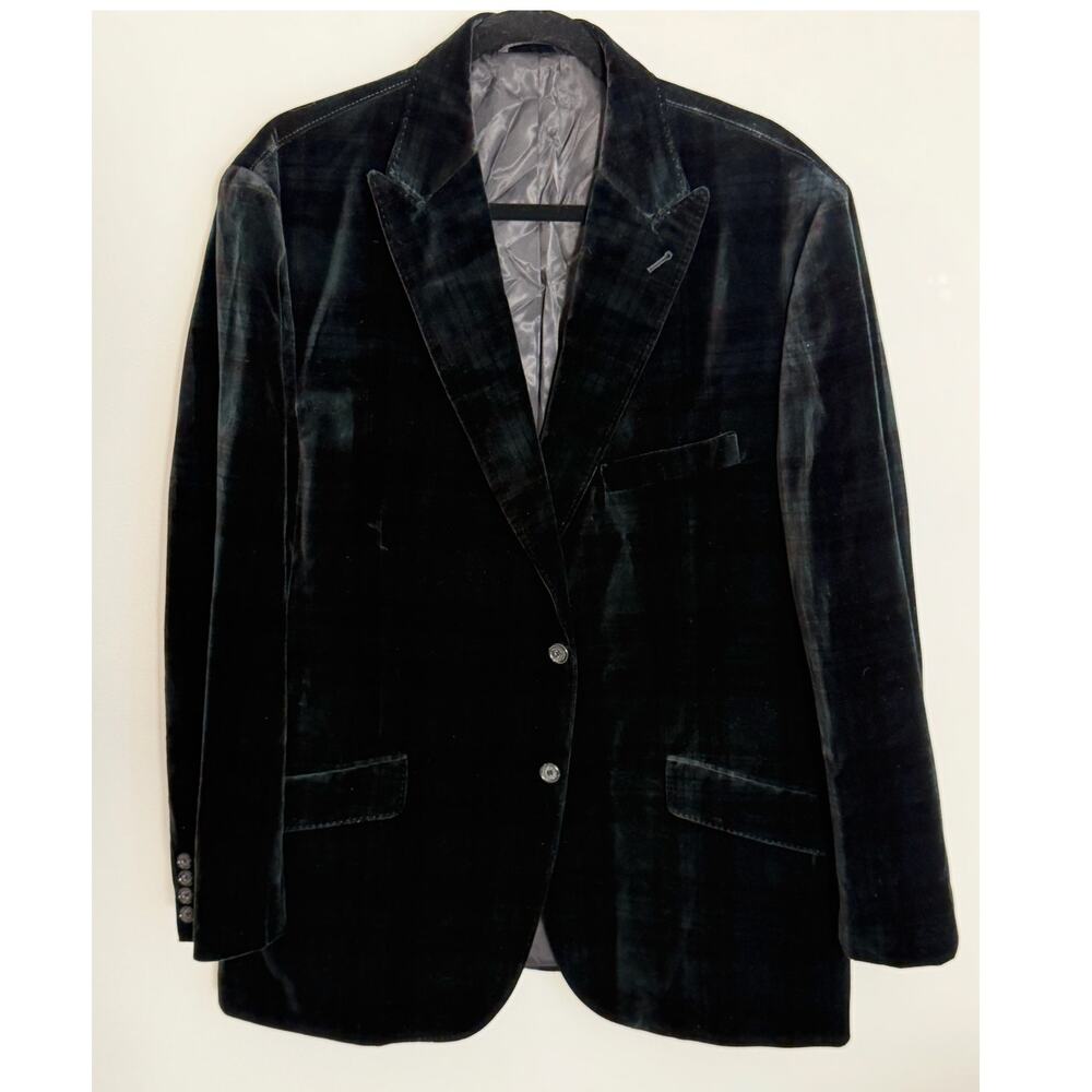 Kroon Plaid Velvet Men's Blazer size 46L
